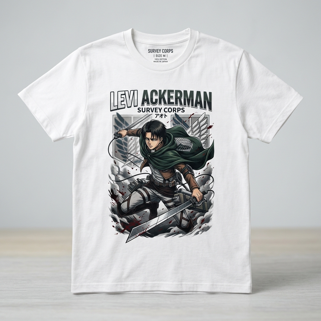 Camiseta Gráfica Levi Ackerman